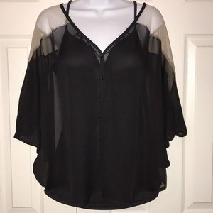 Sheer Button Up Cape